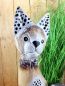 Preview: Standkatze 60 cm washed nature optik / Holz