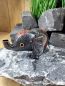 Preview: Elefant silberfarben rot, das Mitbringsel / kleines Geschenk, 12 cm / Metall