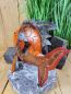Preview: Fisch Flunder XL rot mit farblichen Akzenten aus Metall / Windlicht !