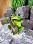 Preview: Frosch mit Banjo - musikalische Deko für Ihren Garten / Metall