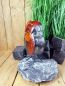 Preview: Windlicht Eule Hedwig silberfarben rot orange / Metall