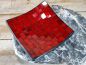 Preview: Mosaikschale rot quadratisch 15 cm / Ton mit Glas