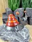 Preview: Schnecke Walburga silberfarben rot 28 cm / Metall