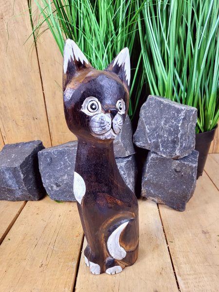 3. Standkatzenset 30-40-50 cm in brauner zeitloser Optik / Holz