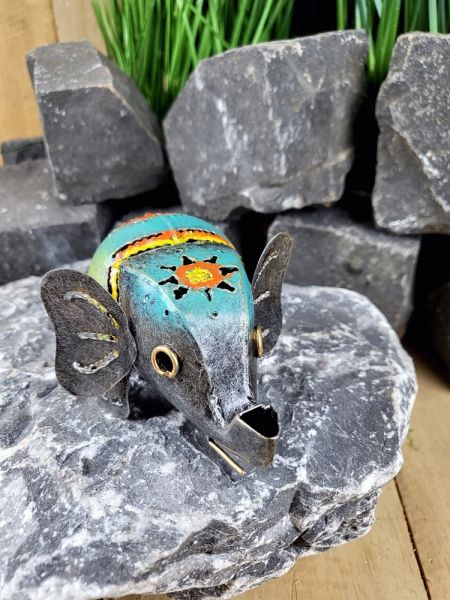 Regalfach Deko Elefant multicolour 12 cm /Metall