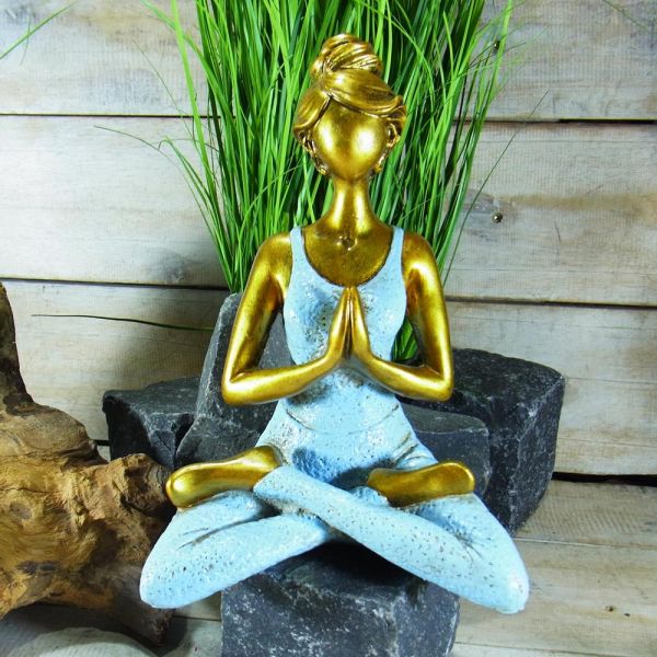 Yogafigur blau / Resin