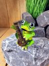 Frosch mit Banjo - musikalische Deko für Ihren Garten / Metall